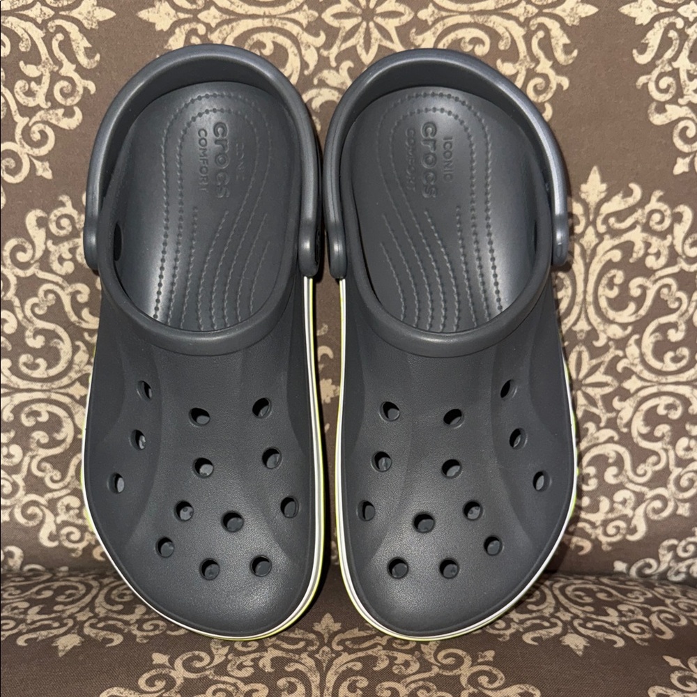 CROCS Dark Gray Bayaband Clogs